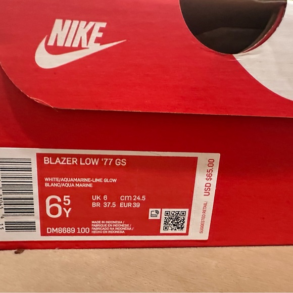 NIB NIKE BLAZER LOW '77 GS (6.5Y) - Picture 7 of 8